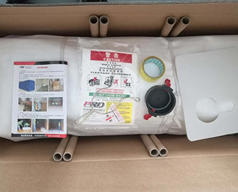 The  Flexible tank packing in cartons